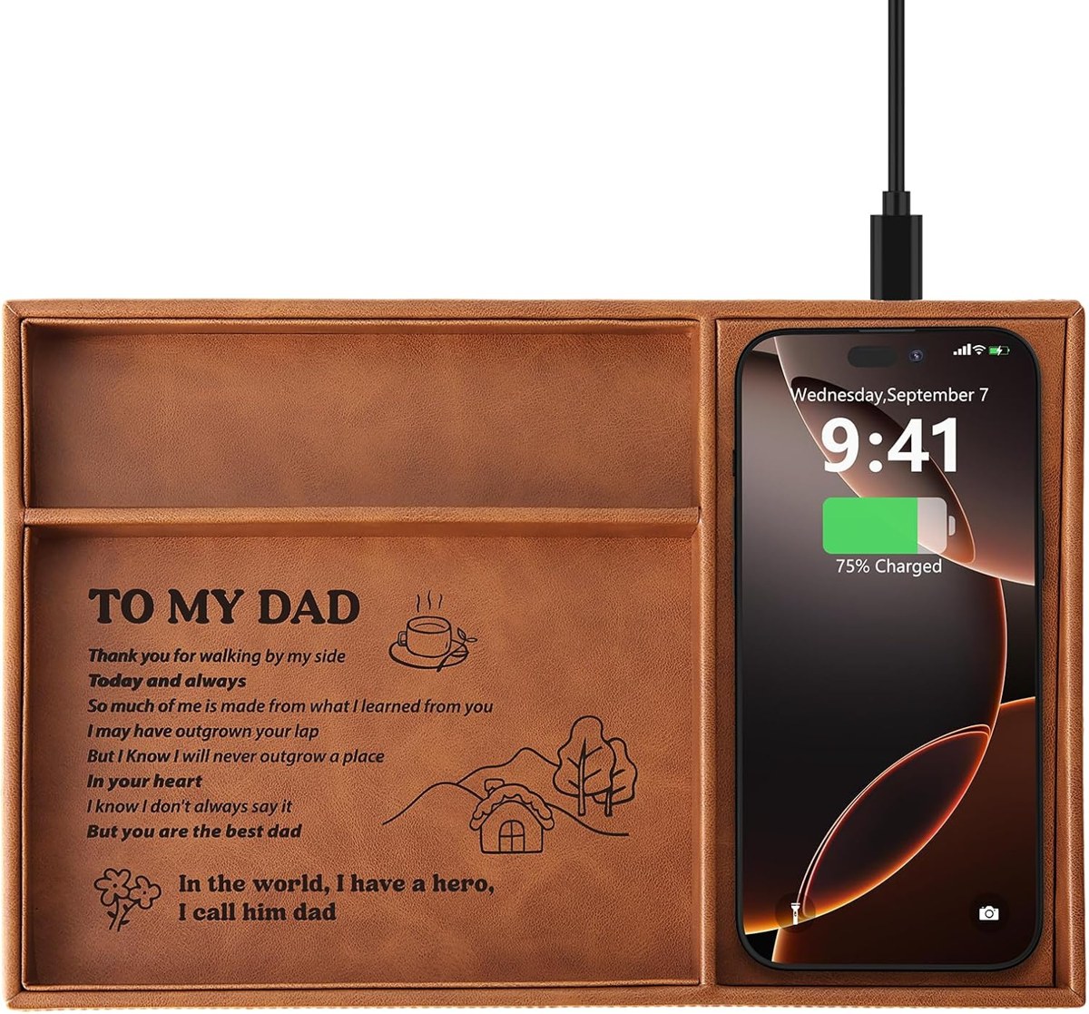 TopMade Valet Tray with Wireless Charging Pad